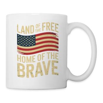 Land of the Free - USA Vintage Flag - Mug - white - Right