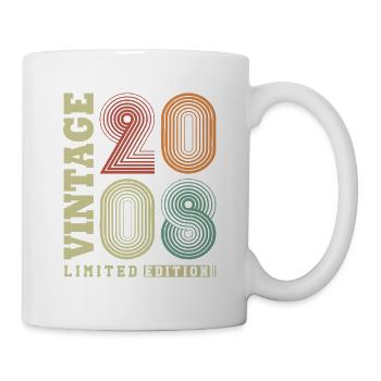 Vintage 2008 Vintage Rétro Cadeau d’anniversaire - Mug blanc - blanc - Droite