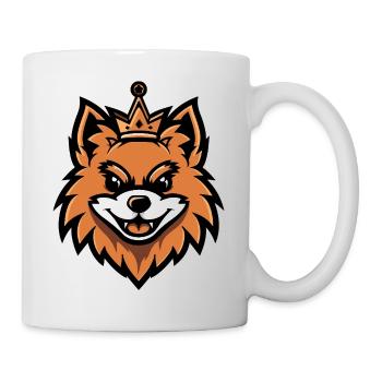 Couronne de chien de Poméranie - Mug blanc - blanc - Droite