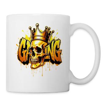 Graffiti Gaming Skull Gold - Tasse - Weiß - Rechts