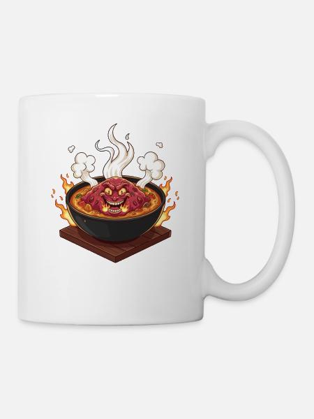 Scharfer Dämon Topf - Tasse - Weiß
