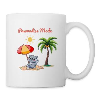 Mode Pawradise – Ambiances de plage de chats d’été - Mug blanc - blanc - Droite