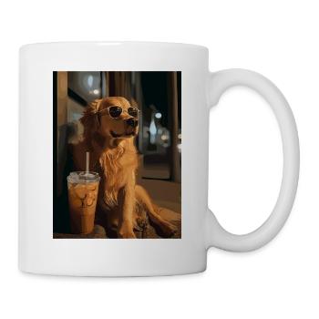 Sunglasses Dog at Night - Mug - white - Right