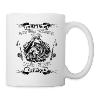 Pêcheur et Pêcheur de bière Pêcheur à cadeaux pour la fête des pères - Mug blanc - blanc - Droite