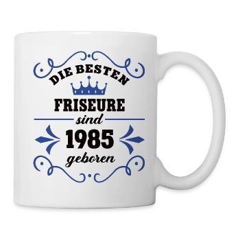 Coiffeur Anniversaire Vintage 1985 Collègue Coiffeur - Mug blanc - blanc - Droite