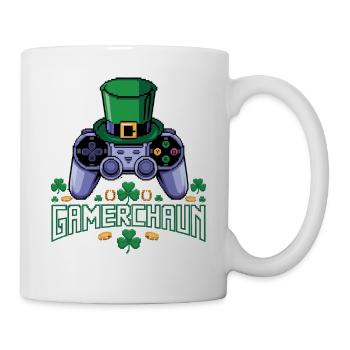 GamerChain Pixel Leprechaun - Tasse - Weiß - Rechts