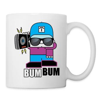 T-shirt rétro BoomBox Buddy - Mug blanc - blanc - Droite
