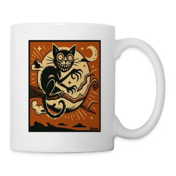 Moon Cat Demon in Autumn Moon - Mug - white - Right