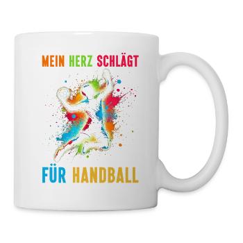Handball Liebhaber Handball Sport Spieler Handball - Tasse - Weiß - Rechts