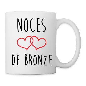 Bronze Wedding 22 Years of Love - Mug - white - Right