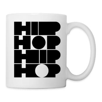 Hip Hop bold typographic logo design - Mug - white - Right