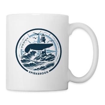 Spiekeroog | The Island Is Calling - Waves North Sea - Mug - white - Right