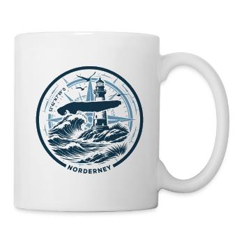 Norderney | Wenn die Insel ruft - Wellen Nordsee - Tasse - Weiß - Rechts