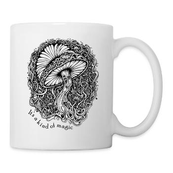 "Es ist eine Art Magie" – psychedelischer Pilz - Tasse - Weiß - Rechts