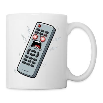 Dessin animé à distance hurlant - Mug blanc - blanc - Droite