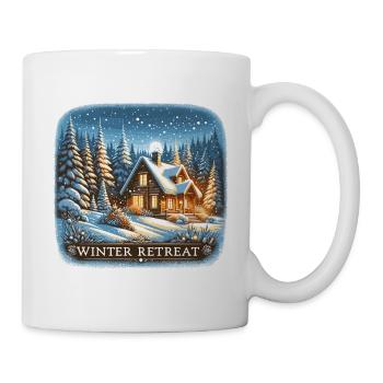 Winterretreat in der Holzhütte - Tasse - Weiß - Rechts