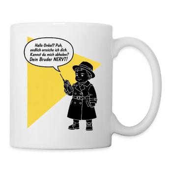 Hello uncle - pick up? Your brother is funny annoying - Mug - white - Right