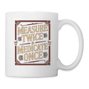 Hospital Pharmacist Measure Twice Prescription - Mug - white - Right