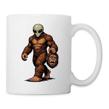 Bigfoot Alien Sasquatch UFO Science Fiction - Tasse - Weiß - Rechts