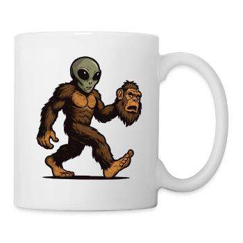 Bigfoot Alien Sasquatch UFO Science Fiction - Tasse - Weiß - Rechts