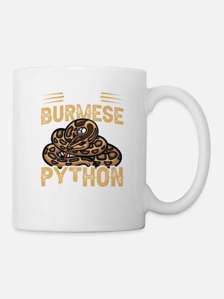 Python-Tamer-Schlangen-Terrarium-Reptilienhüter - Tasse - Weiß