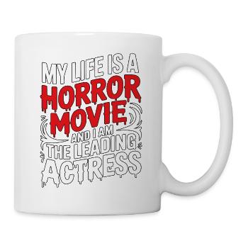 Ma vie est un film d’horreur - Halloween - Mug blanc - blanc - Droite