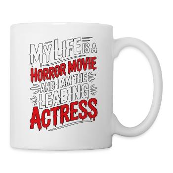 Ma vie est un film d’horreur - Halloween - Mug blanc - blanc - Droite