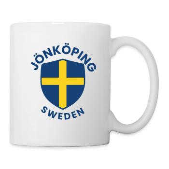 Jönköpinger Schild Schwedisches Kreuz - Tasse - Weiß - Rechts