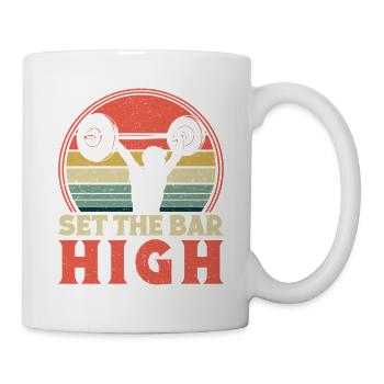 Motivation fitness Bodybuilder Fixe la barre haut - Mug blanc - blanc - Droite