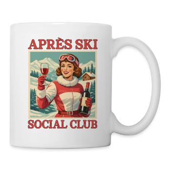 Après Ski Social Club Vintage Retro - Tasse - Weiß - Rechts