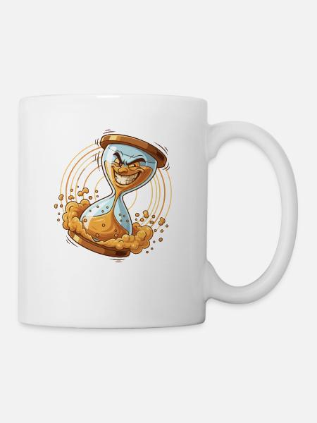 Schlingelstunden Sanduhr - Tasse - Weiß