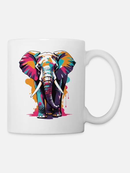 Elefant - Tasse - Weiß