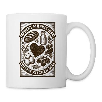 Farmers Market Herz | Cottage Kitchen Soul - Tasse - Weiß - Rechts