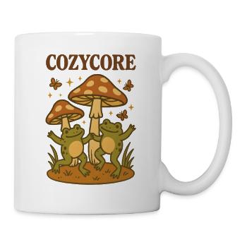 Cozycore Frogs & Mushrooms | Cottagecore - Mug - white - Right