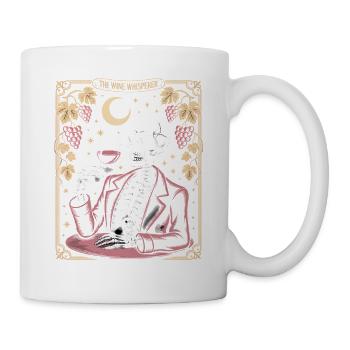 The Wine Whisperer Skeleton Wine Moon Grapes - Mug - white - Right