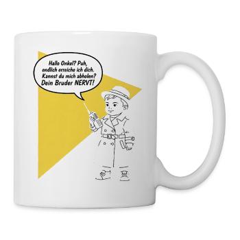 Hello uncle - pick up? Your brother is funny annoying - Mug - white - Right
