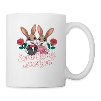 Un lapin t’aime Couple de lapins adore - Mug blanc - blanc - Droite