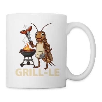 Grill at the Grill Funny Pun BBQ - Mug - white - Right