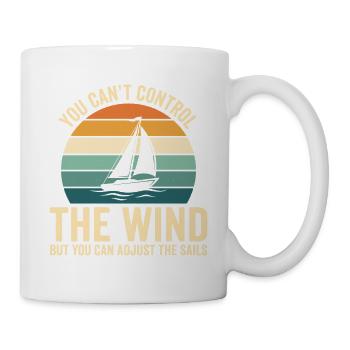 On ne peut pas contrôler le voilier du vent - Mug blanc - blanc - Droite