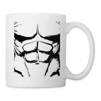 Croquis musculaire anatomique - Art corporel au cel shading - Mug blanc - blanc - Droite