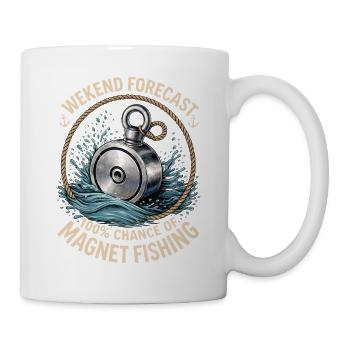 Weekend Prediction 100- Chance of Magnet Fishing - Mug - white - Right
