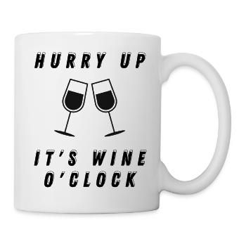 Dépêche-toi, c’est l’heure du vin - Mug blanc - blanc - Droite