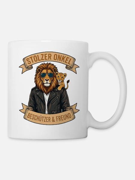 Lion Oncle : Protecteur & Ami - Mug blanc - blanc