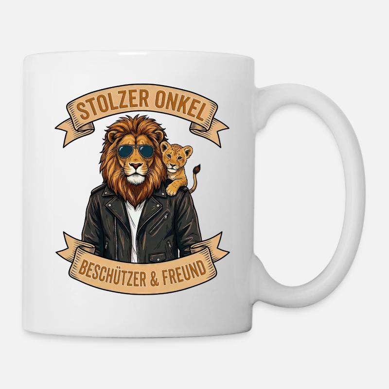 Lion Uncle: Protector & Friend - Mug - white