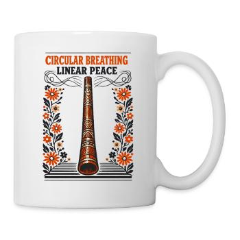 Circular breathing, inner peace | Didgeridoo - Mug - white - Right