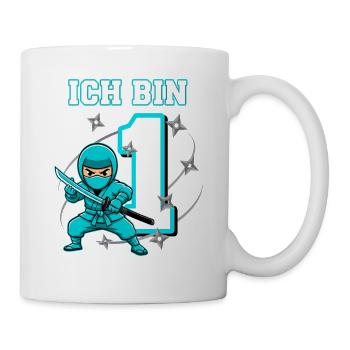 I'm 1 Ninja 1st Birthday Turquoise - Mug - white - Right