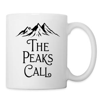 The Peaks Call Mountains Hiking Nature Adventure - Mug - white - Right