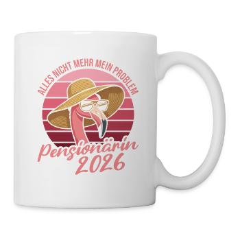 Don de retraite Flamingo 2026 pour le retraité - Mug blanc - blanc - Droite