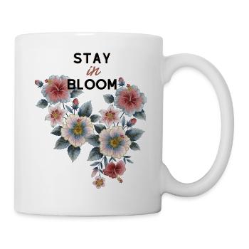 Floral design "Stay in Bloom" - Mug - white - Right