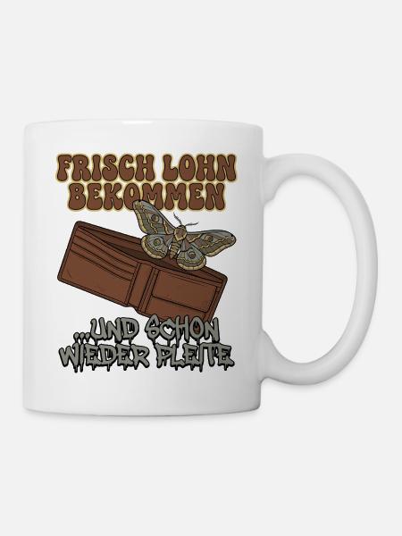 Lohn Motte - Tasse - Weiß